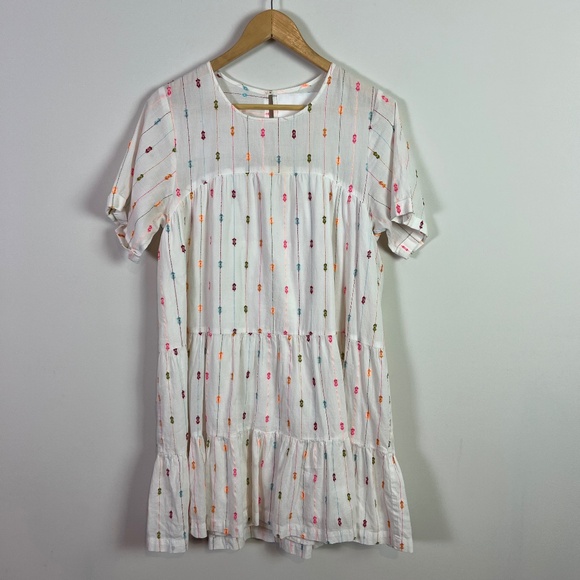 Vacate The Label White and Neon Short Sleeve Dress - Picture 1 of 9